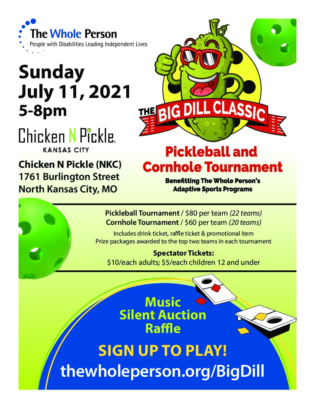 Pickleball Cornhole Tournament Kansas City Chicken N Pickle