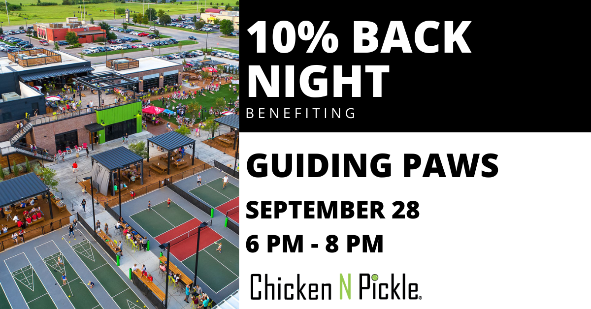 10% GIVEBACK NIGHT BENEFITING Guiding Paws