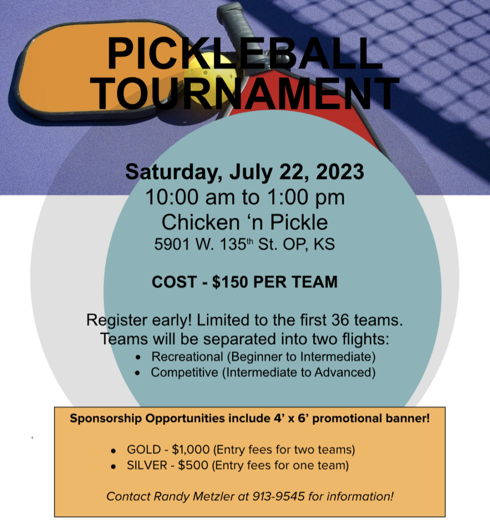 Pickleball Tournament/Fundraiser for Camp6ixx at CNP Overland Park