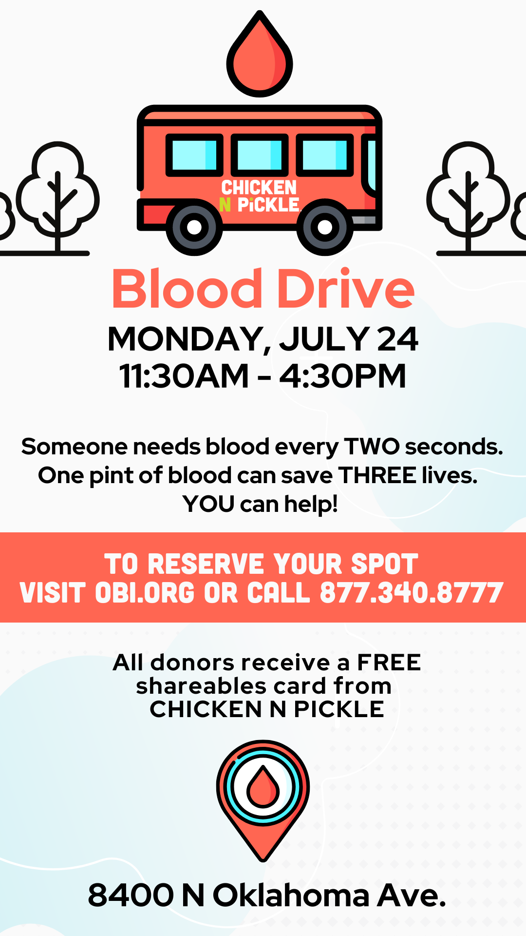 Blood Drive at CNP Oklahoma City Chicken N Pickle