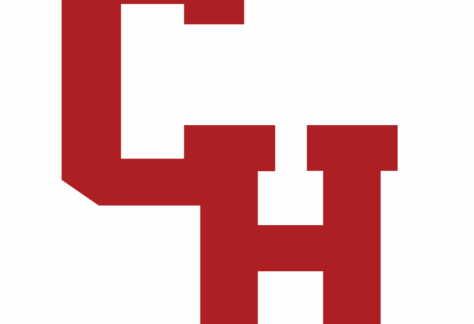 Red block letters CH outlined in white, arranged in a varsity or sports team style on a light gray background, symbolizing Giveback Benefiting Vets for Youth initiatives.