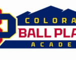 Logo for Colorado Ball Players Academy featuring a stylized CBP in red, gold, and navy, with Colorado Ball Players Academy text over a blue mountain silhouette—part of our Giveback Benefiting Vets for Youth initiative.