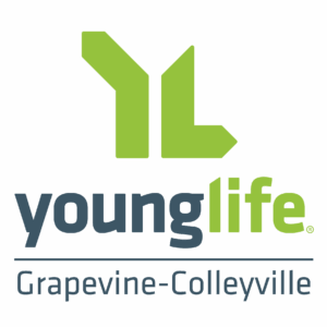 Young Life Grapevine-Colleyville logo with a green YL symbol above the words young life and Grapevine-Colleyville on a white background, highlighting a Giveback Benefiting Vets for Youth.