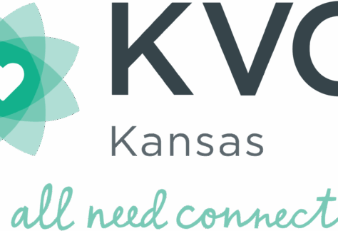 KVC Kansas logo with a heart inside layered teal shapes, and text that reads: KVC Kansas. We all need connection—Giveback Benefiting Vets for Youth.