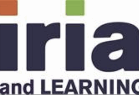 Logo for Miriam School and Learning Center, Giveback Benefiting Vets for Youth. The word miriam appears in large, bold, dark blue lowercase letters with orange and green squares above the “i”s. “SCHOOL and LEARNING CENTER” is in smaller text below.