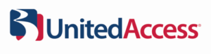 United Access logo with a stylized blue and red graphic on the left and the words “UnitedAccess” in blue and red text on the right.