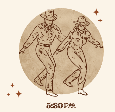 A man and woman dancing.