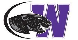 A stylized black jaguar head with bared teeth is positioned in front of a large, purple letter W with a black arc on the left side, representing a Giveback Benefiting Vets for Youth.