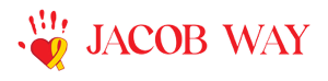 Logo with a red heart featuring a yellow ribbon and red handprint, next to the bold red text JACOB WAY on a light background. Includes a 10% Giveback to GCISD PTA Council.