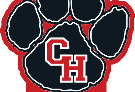 Logo featuring a black paw print outlined in red and white, with the letters CH in the center. Below, TENNIS appears in bold white on red. Includes 10% Giveback to Orant Charities at Chicken N Pickle.