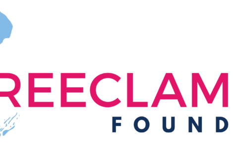 Preeclampsia Foundation logo with a light blue brushstroke circle on the left and the words Preeclampsia Foundation in bold pink and navy letters on the right.