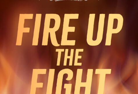 Event poster for Cattle Barons Ball with flames in the background. Text reads: Save the Date 11.14.26 - Wichita Marriott. Fire Up the Fight. An evening dedicated to firefighter cancer awareness. American Cancer Society logo.