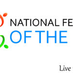 Logo of the National Federation of the Blind of Kansas with a colorful abstract design on the left, and the text Live the life you want. written in italics at the bottom right.