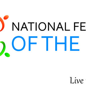 Logo of the National Federation of the Blind of Kansas with a colorful abstract design on the left, and the text Live the life you want. written in italics at the bottom right.