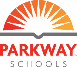 Parkway Schools logo with a stylized sunburst above a gray line and the words PARKWAY SCHOOLS in bold red and gray letters below, proudly supporting the 10% Giveback Night Benefiting The Arya Foundation at Chicken N Pickle.