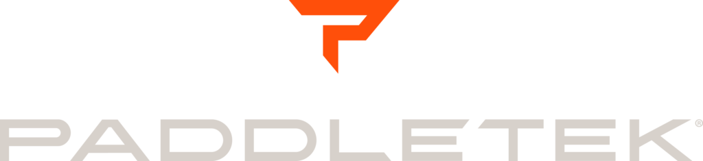 Paddletek logo with an orange stylized P above the word PADDLETEK in light gray capital letters on a white background.
