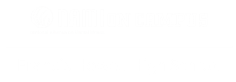 Logo for NAMI on Campus with the text Francis Howell High School below it. NAMI stands for National Alliance on Mental Illness. Celebrate community support with a special mention of the 10% Giveback Night Benefiting The Arya Foundation at Chicken N Pickle.