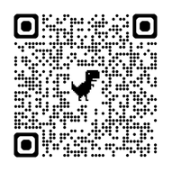 A QR code with a pixelated dinosaur image in the center, created for the 10% Giveback Night Benefiting The Arya Foundation at Chicken N Pickle.