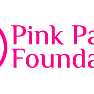 Pink ribbon forming a path inside a circle next to the words Pink Path Foundation in bold pink text on a white background, highlighting the 10% Giveback Night Benefiting The Arya Foundation at Chicken N Pickle.